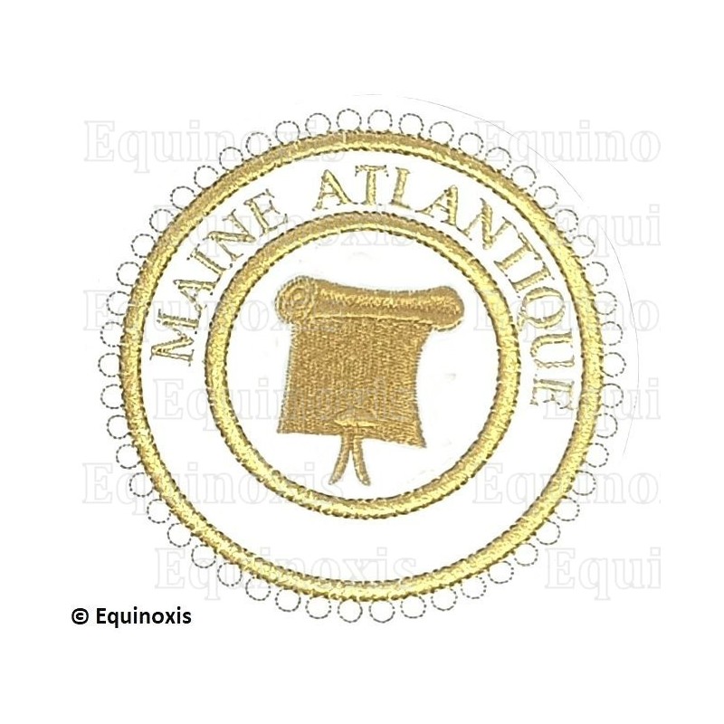 Badge / Macaron GLNF – Grande tenue provinciale – Grand Orateur – Maine Atlantique – Brodé machine